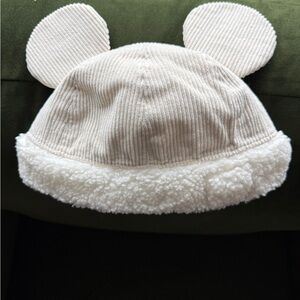 Limited Edition Disney Tokyo Sea White Corduroy Mickey Ear Hat!